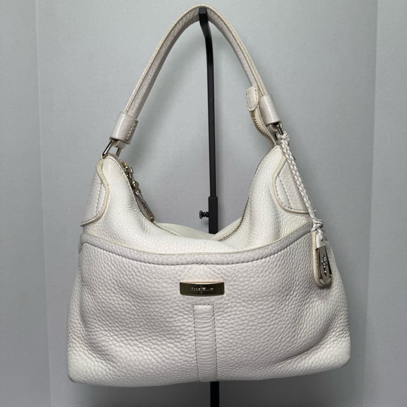 Cole Haan Avery Small Hobo Purse in Ivory Pebbled Leather #B35856 Shoulder Bag - Picture 1 of 16